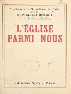 cover image of L'Église parmi nous